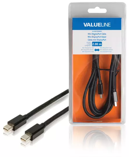 Mini Displayport-Kabel Mini DisplayPort-hane - Mini DisplayPort-hane 2.00 m Svart - Displayport-kablar och adaptrar - VLCB37500B20 - 10