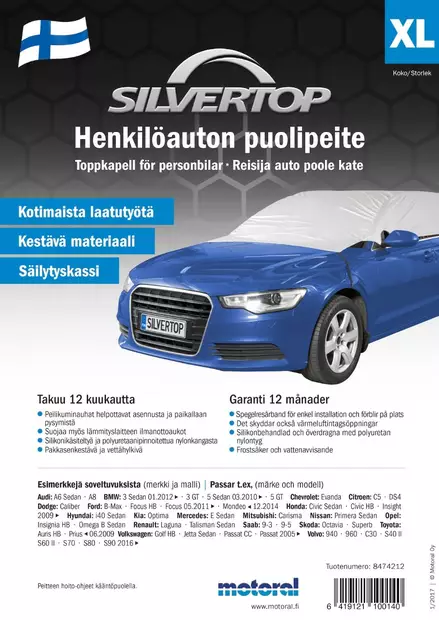 Puolipeite H-A Silvertop XL - Bilskyddsöverdrag - 6419121100140 - 2