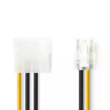 Intern Strömkabel | Molex Hane | PCI Express Hane | Guldplaterad | 0.20 m | Rund | PVC | Gul / Svart | Kuvert - Dator och nätverk - 5412810279890 - 1