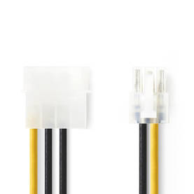 Intern Strömkabel | Molex Hane | PCI Express Hane | Guldplaterad | 0.20 m | Rund | PVC | Gul / Svart | Kuvert - Dator och nätverk - 5412810279890 - 2