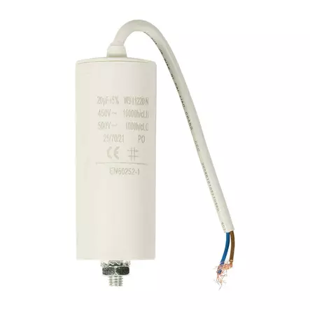 Kondensator | 20 uF | 450 V | Ledning | 10 st. - Reservdelar - 5412810477340 - 10