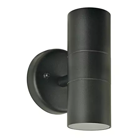 Seinävalaisin AMURI 2xGU10 ylös-alas IP44 musta - Harju - Vägg- och taklampor - 6438140480330 - 1