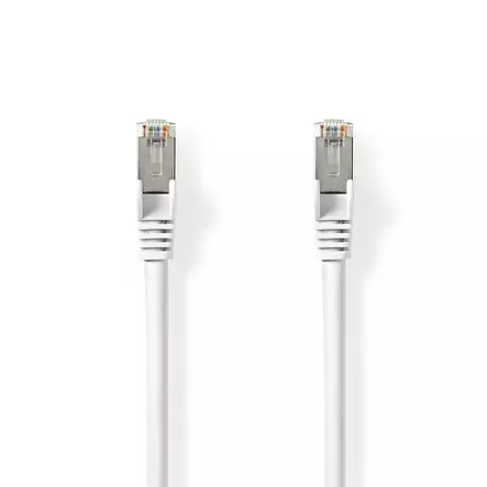 Cat 8.1 nätverkskabel | S/FTP | RJ45 hane | RJ45 hane | 0.25 m | Rund | LSZH | Vit | Label - Dator och nätverk - 5412810424450 - 1