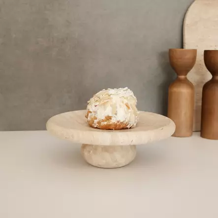 Kakfat, beige, 20 cm x 8 cm, lyxig, hållbar, unik - Serveringsfat - 8684283056040 - 2