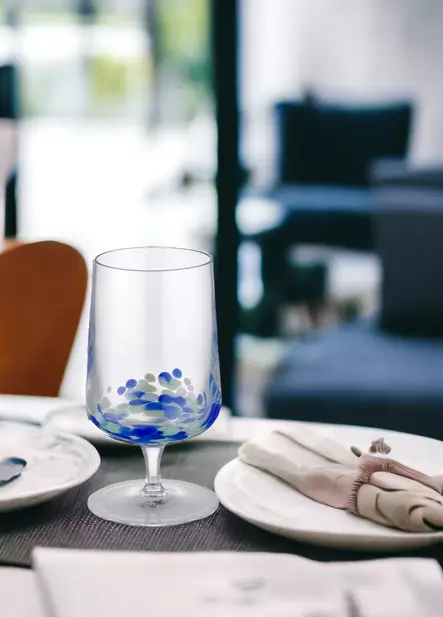 Glas Hermia Blå Vit Grön Glas 350 ml - Dricksglas - 8684282427100 - 2