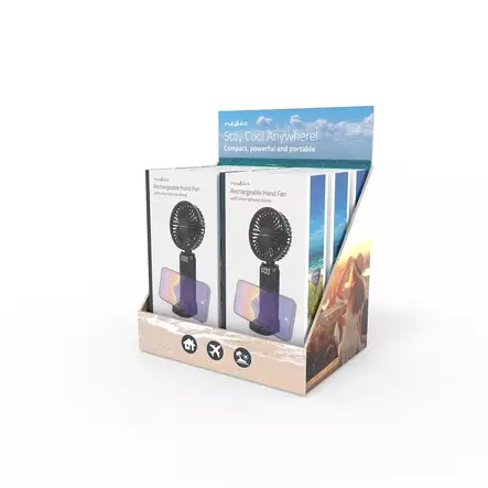 Handfläkt | 90 mm | 6 hastighetsinställning | Svart - Nedis produkter - 5412810476770 - 1