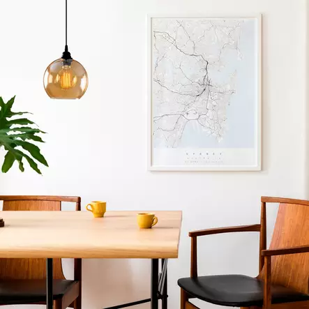 Taklampa Opviq Gold Metall Glas Guld Svart 20 x 20 cm - Tak- och vägglampor - 8682870091160 - 2