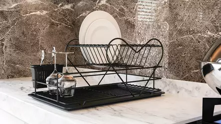Diskställ Hermia Svart Metall 47x32 cm - Dagliga köksartiklar - 8683742470090 - 1