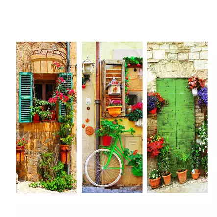 Dekorativ MDF-tavla (3 delar), flerfärgad, 70 x 50 cm, hållbar, elegant - Tavlor och ramar - 8681875650860 - 1