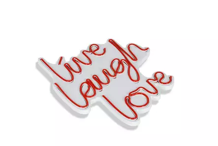 Dekorativ Led Väggdekor Wallity Live Laugh Love Röd Plast 30,5x35,5 cm - Ljussmycken och ljusfigurer - 8682870288850 - 1