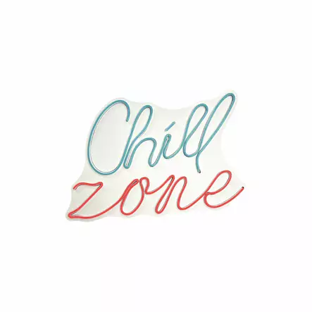 Led Väggdekor Wallity Chill Zone Röd Blå Plast 46x30,5 cm - Ljussmycken och ljusfigurer - 8684283983520 - 1