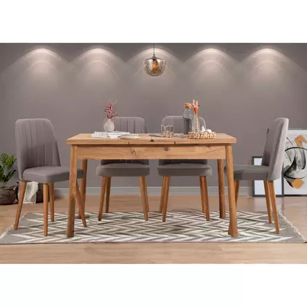 Matbord Hanah Home Santiago Atlantic Grå Furu 120x77x75 cm - Matbord - 8683342722070 - 2
