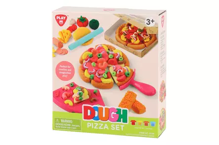 Modelleringslera pizzaset 4 x 28 g Playgo - Pizzatema lersats, rekommenderad från 3 år+ - Leksaksmassor och slimer - 6410416567310 - 2