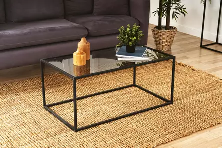 Soffbord Hanah Home Lizbon Svart Glas 90x40x50 cm - Soffbord - 8684282055990 - 2