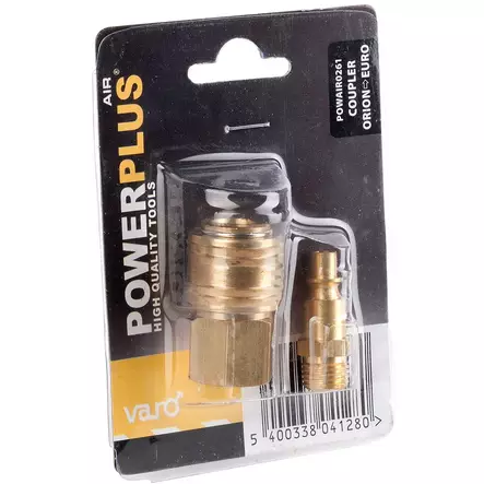 Snabbkoppling för tryckluft hane-hona Powerplus - Tryckluftsslangar och kopplingar - 5400338041280 - 2