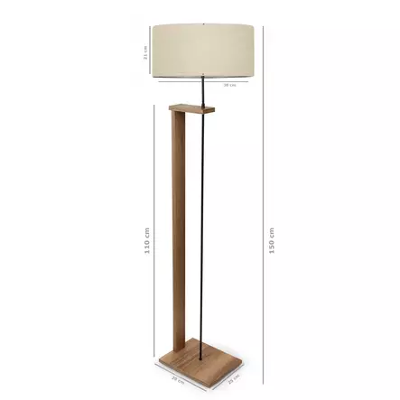 Golvlampa Opviq AYD-2825 Beige Trä 21 x 38 cm 110 cm 29 x 25 cm 150 cm - Golv- och bordslampor - 8682870730250 - 2
