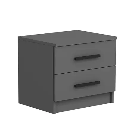 Sängbord Hanah Home Kale Antracit Spånskiva 50x40x47 cm - Nattduksbord - 8683742567370 - 1