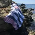Fouta Mijölnir Röd Blå Vit 100% Bomull Hög Vattenabsorption 100x180 cm - Handdukar - 8683342756730 - 1