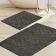Badrumsmatta Set Mijölnir Grå 100% Bomull Halkfri Antibakteriell 50x60 cm & 60x100 cm - Badrumsmattor och våtrumsmattor - 8682870988620 - 2