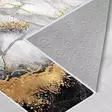 Matta Conceptum Hmnt433 Vit Grå Guld Svart Polyester 160x230 cm - Stora och medelstora mattor - 8683742605720 - 5