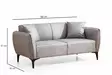 2-sits soffa Atelier del Sofa Belissimo Grå Polyester 160x95x67 cm - Soffor - 8683342950510 - 7