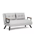 2-sits bäddsoffa Atelier del Sofa Sando Grå Teddytyg 175x133x81 cm - Bäddsoffor - 8684282296850 - 1
