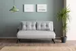 2-sits bäddsoffa Atelier del Sofa Sando Grå Teddytyg 175x133x81 cm - Bäddsoffor - 8684282296850 - 3