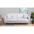 3-sits bäddsoffa Atelier del Sofa Aqua Cream Linne 205x85x85 cm - Bäddsoffor - 8681875323740 - 4