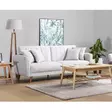 3-sits bäddsoffa Atelier del Sofa Aqua Cream Linne 205x85x85 cm - Bäddsoffor - 8681875323740 - 3