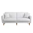 3-sits bäddsoffa Atelier del Sofa Aqua Cream Linne 205x85x85 cm - Bäddsoffor - 8681875323740 - 1