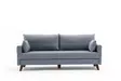 3-sits bäddsoffa Atelier del Sofa Bella Blå Polyester 208x81x85 cm - Bäddsoffor - 8682870763210 - 1
