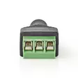CCTV Strömanslutning | 3-vägs Terminalblock | 3.5mm utgång Hona | Hona | Grön / Svart - Nyckelfinnare - 5412810309610 - 20
