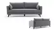 3-sits soffa Atelier del Sofa Bella Grå Polyester 208x81x85 cm - Soffor - 8681875520200 - 6