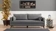 3-sits soffa Atelier del Sofa Bella Grå Polyester 208x81x85 cm - Soffor - 8681875520200 - 1