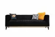 3-sits soffa Atelier del Sofa Bellino Svart Polyester 222x89x75 cm - Soffor - 8683342766470 - 3