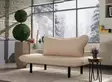 2-sits bäddsoffa Atelier del Sofa Chatto Cream Bomullspolyester 150x75x70 cm - Bäddsoffor - 8681875569520 - 2