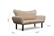 2-sits bäddsoffa Atelier del Sofa Chatto Cream Bomullspolyester 150x75x70 cm - Bäddsoffor - 8681875569520 - 7