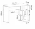 Skrivbord Hanah Home Dardanos Vit Ek Spånskiva 110x73,8x50 cm - Skrivbord - 8683342399920 - 5