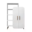 Bokhylla Hanah Home White Vit Spånskiva 90x132x32 cm - Bokhyllor - 8681875184020 - 5