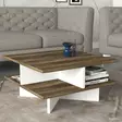 Soffbord Hanah Home Hamton Valnöt Vit Spånskiva 60x31,2x60 cm - Soffbord - 8681181428870 - 1