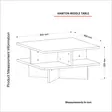 Soffbord Hanah Home Hamton Valnöt Vit Spånskiva 60x31,2x60 cm - Soffbord - 8681181428870 - 5