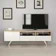 TV-bänk Hanah Home Brüksel Vit Ek Spånskiva 150x46x35 cm - TV-bänkar - 8682870115040 - 1