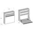 Skrivbord Hanah Home Optimum Vit Spånskiva 64x60x20 cm - Skrivbord - 8681875025590 - 6