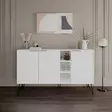 Konsolbord Hanah Home Clara Vit Spånskiva 142x83x35,6 cm - Byråer och skåp - 8683743096800 - 1