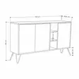 Konsolbord Hanah Home Clara Vit Spånskiva 142x83x35,6 cm - Byråer och skåp - 8683743096800 - 4