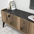 TV-bänk Hanah Home Lidya Valnöt Marmormönster Spånskiva 180x49x35 cm - TV-bänkar - 8681875807660 - 4