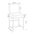 Sminkbord Hanah Home Mary Ek Spånskiva 50x128x50 cm - Toalettbord - 8682870655980 - 4