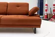 2-sits bäddsoffa Atelier del Sofa Mustang Orange Polyester 199x99x83 cm - Bäddsoffor - 8683342766630 - 4