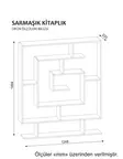 Bokhylla Hanah Home Sarma??k Vit Spånskiva 124,8x149,4x22 cm - Bokhyllor - 8681181351550 - 4