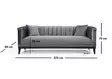 3-sits soffa Atelier del Sofa Trendy Mörkgrå Polyester 225x89x79 cm - Soffor - 8681875825640 - 4